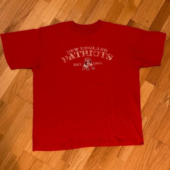 New England Patriots Reebok Throwback NFL T-shirt Size Large - Picture 1 of 4